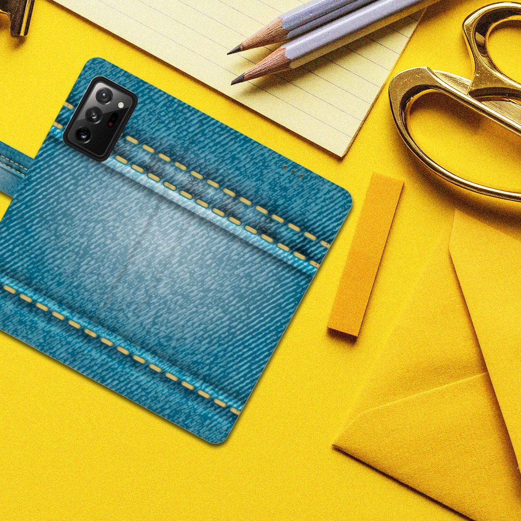 Samsung Galaxy Note20 Ultra Wallet Case met Pasjes Jeans