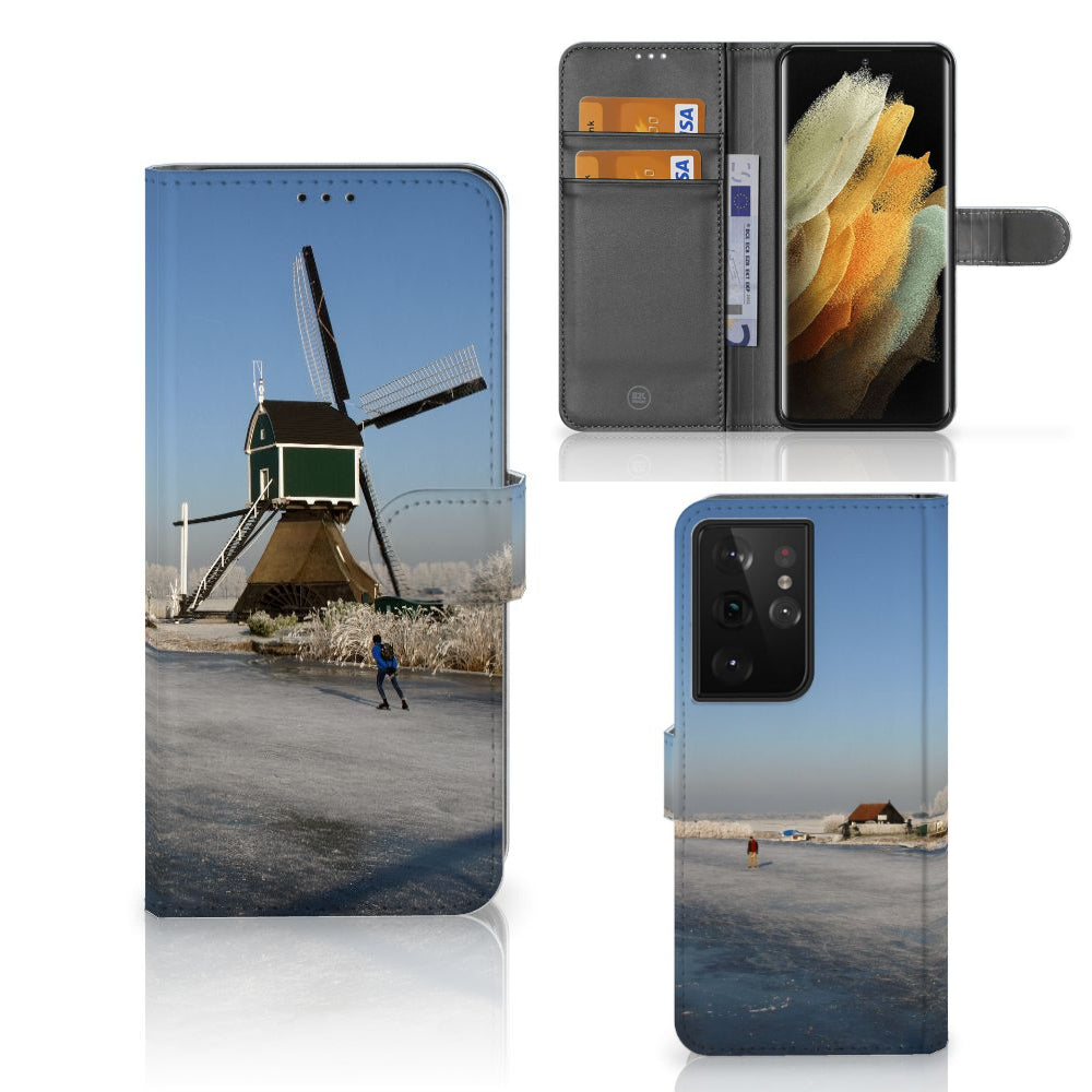 Samsung Galaxy S21 Ultra Flip Cover Schaatsers