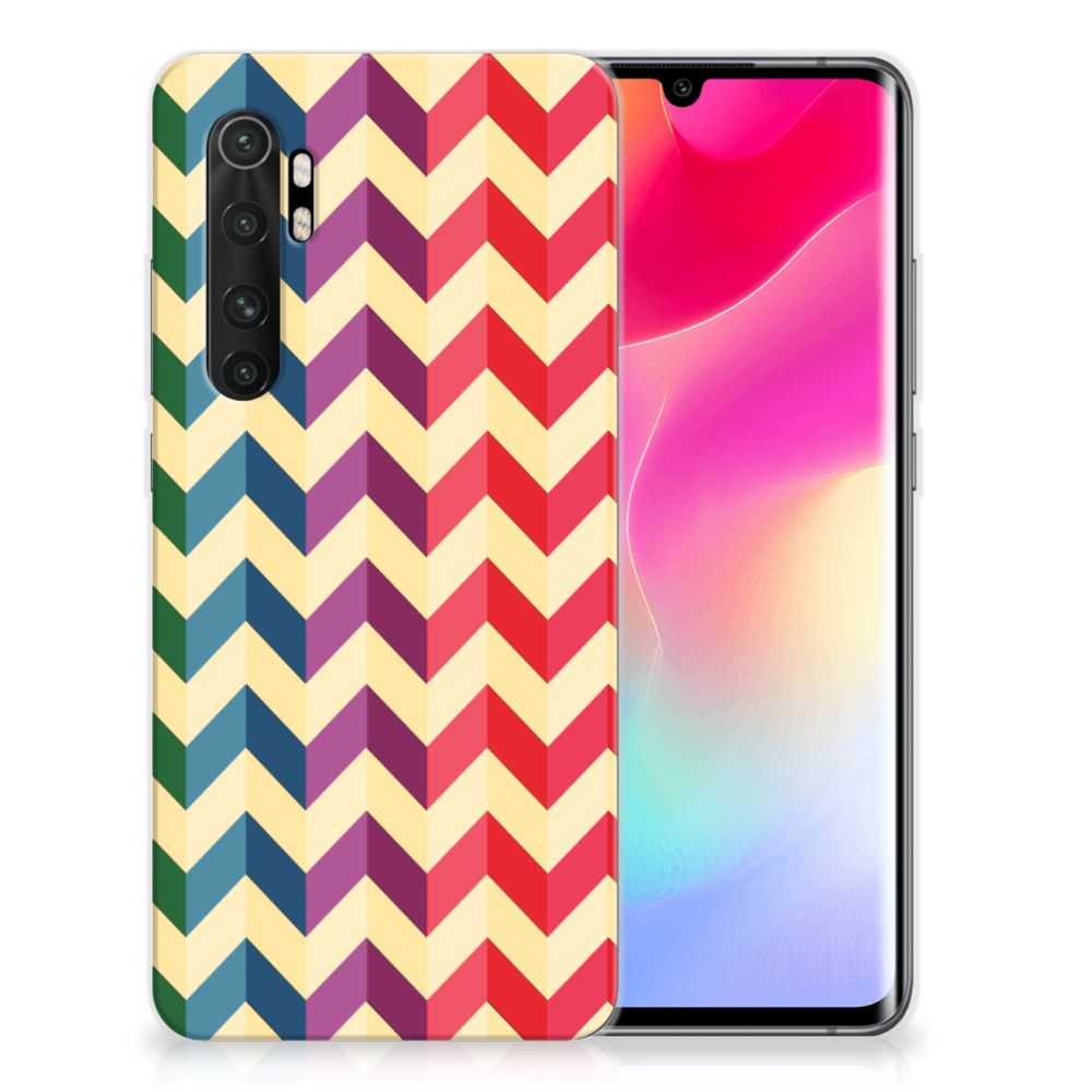 Xiaomi Mi Note 10 Lite TPU bumper Zigzag Multi Color