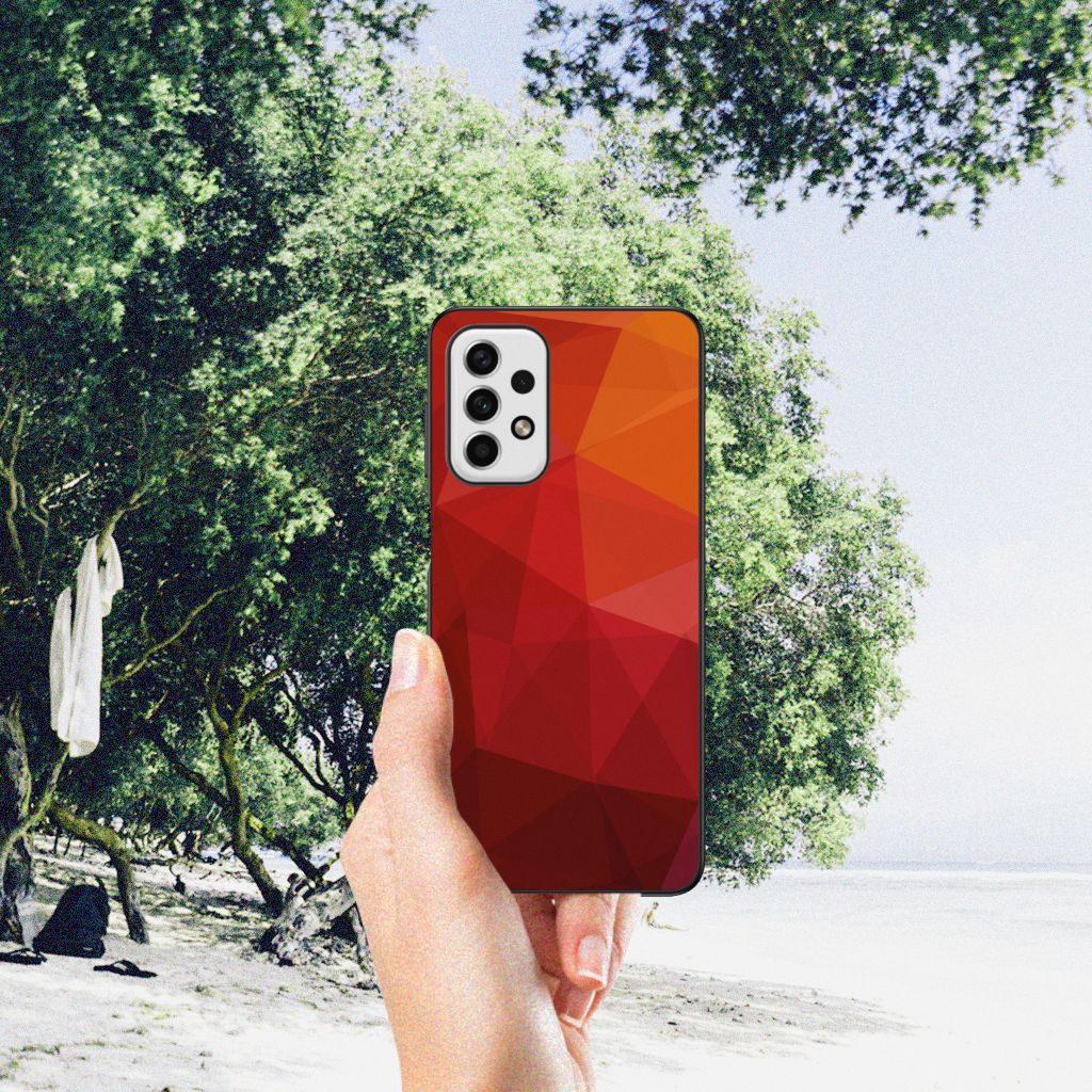 Backcover voor Samsung Galaxy A23 Polygon Red B2C Telecom