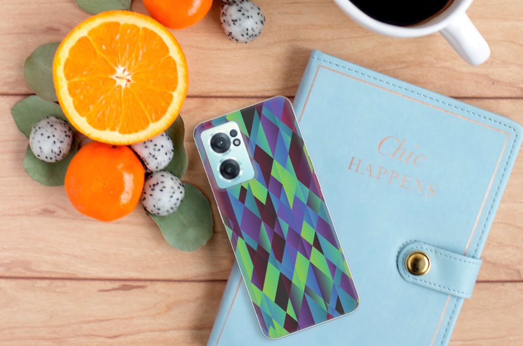 OnePlus Nord CE 2 5G TPU Hoesje Abstract Green Blue B2C Telecom