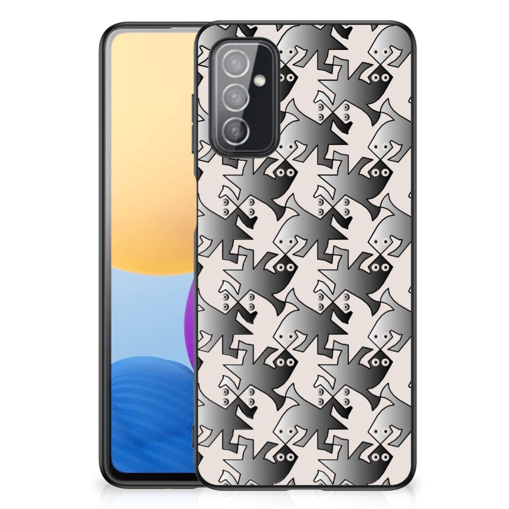 Samsung Galaxy M52 Dierenprint Telefoonhoesje Salamander Grey B2C Telecom