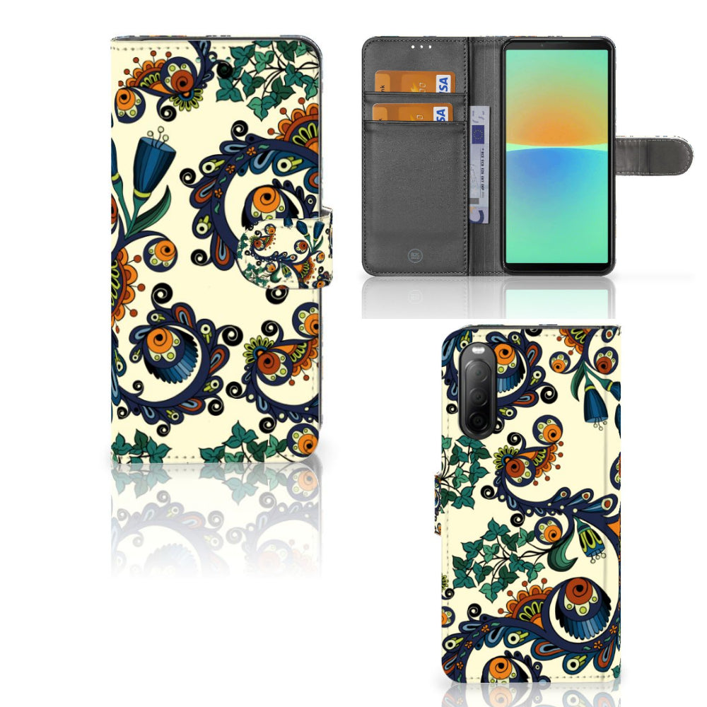 Wallet Case Sony Xperia 10 IV Barok Flower