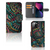iPhone 13 Mini Telefoon Hoesje Aztec met kleurrijke print en ruimte voor drie pasjes 🎨