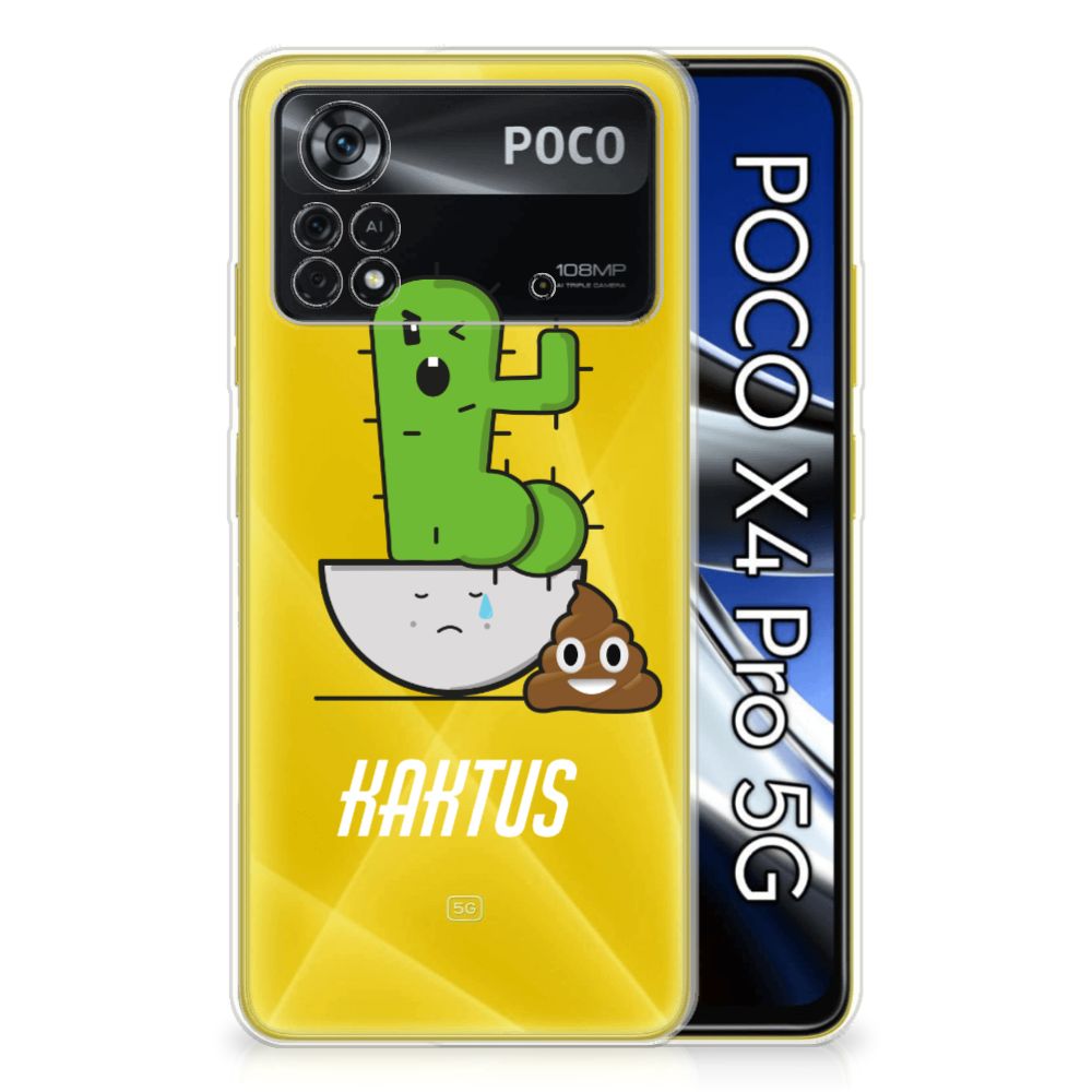 Xiaomi Poco X4 Pro 5G Telefoonhoesje met Naam Cactus Poo B2C Telecom