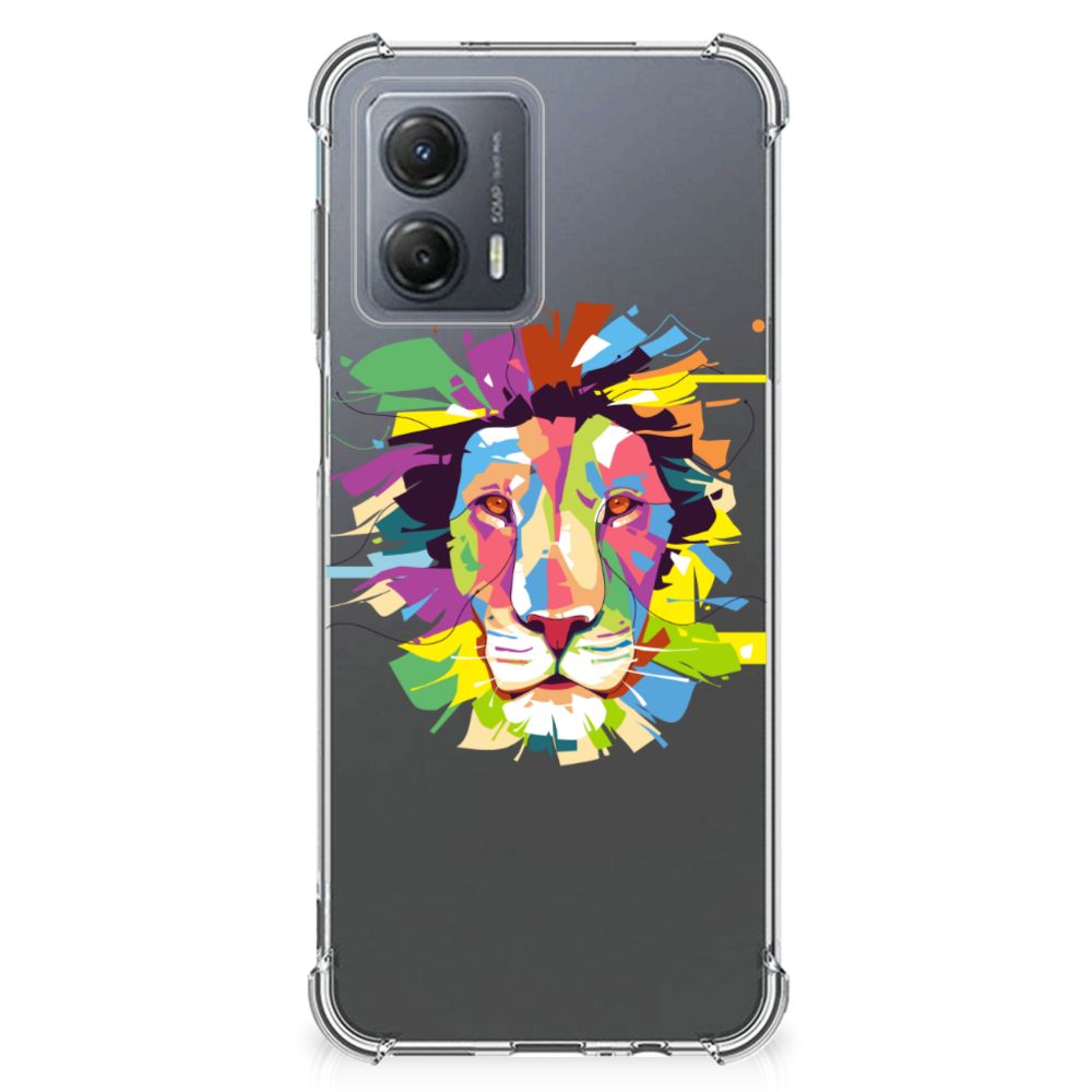 Motorola Moto G53 Stevig Bumper Hoesje Lion Color