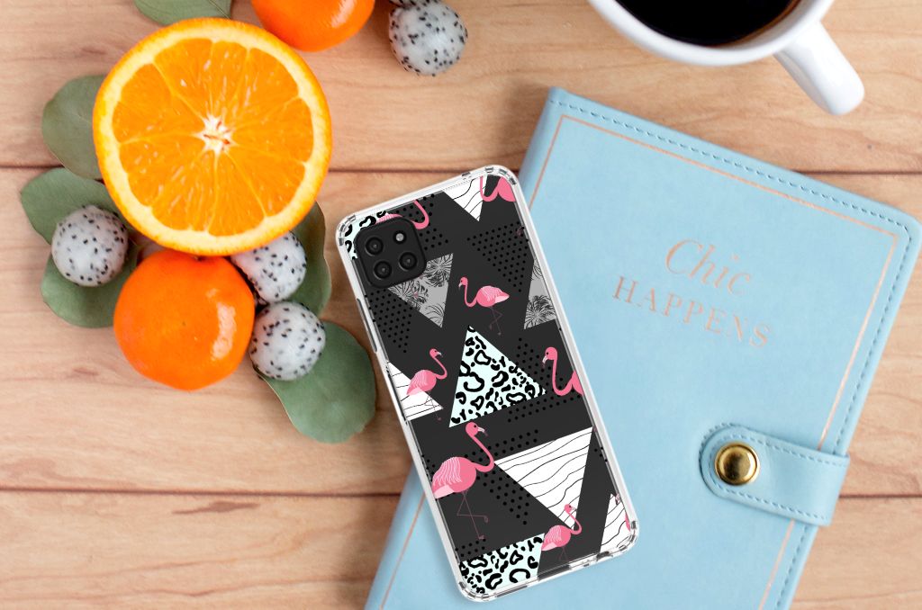 Samsung Galaxy A22 5G Case Anti-shock Flamingo Triangle B2C Telecom