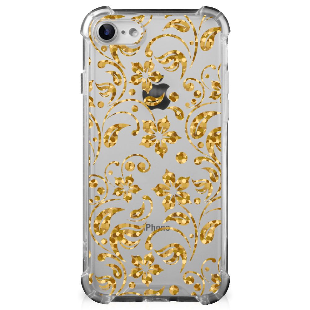 iPhone SE 2022/2020 | iPhone 8/7 Case Gouden Bloemen