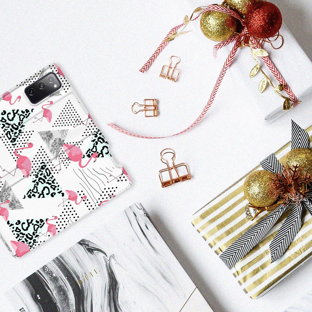 Samsung Galaxy S20 FE Hoesje maken Flamingo Triangle - B2C Telecom