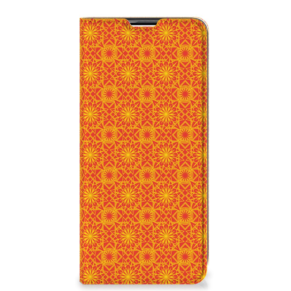 Samsung Galaxy Note 10 Lite Hoesje met Magneet Batik Oranje - B2C Telecom