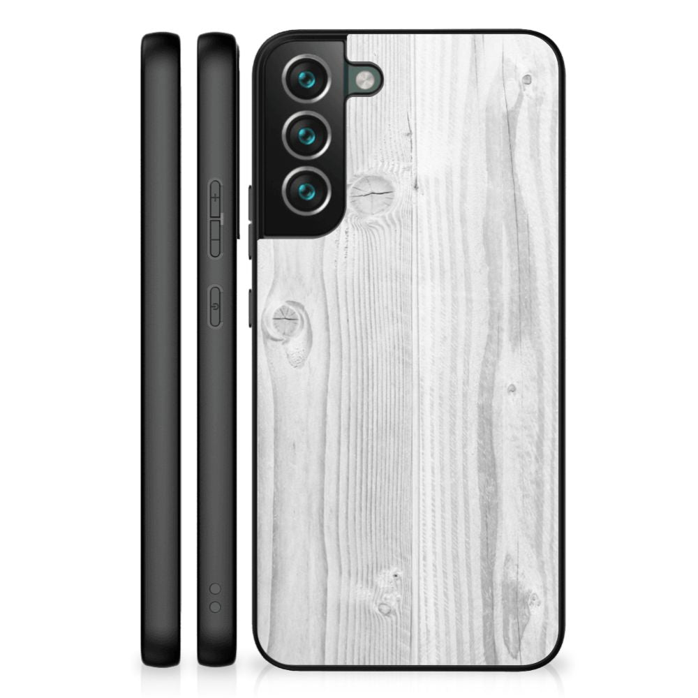 Samsung Galaxy S22 Plus Houten Print Telefoonhoesje White Wood B2C Telecom