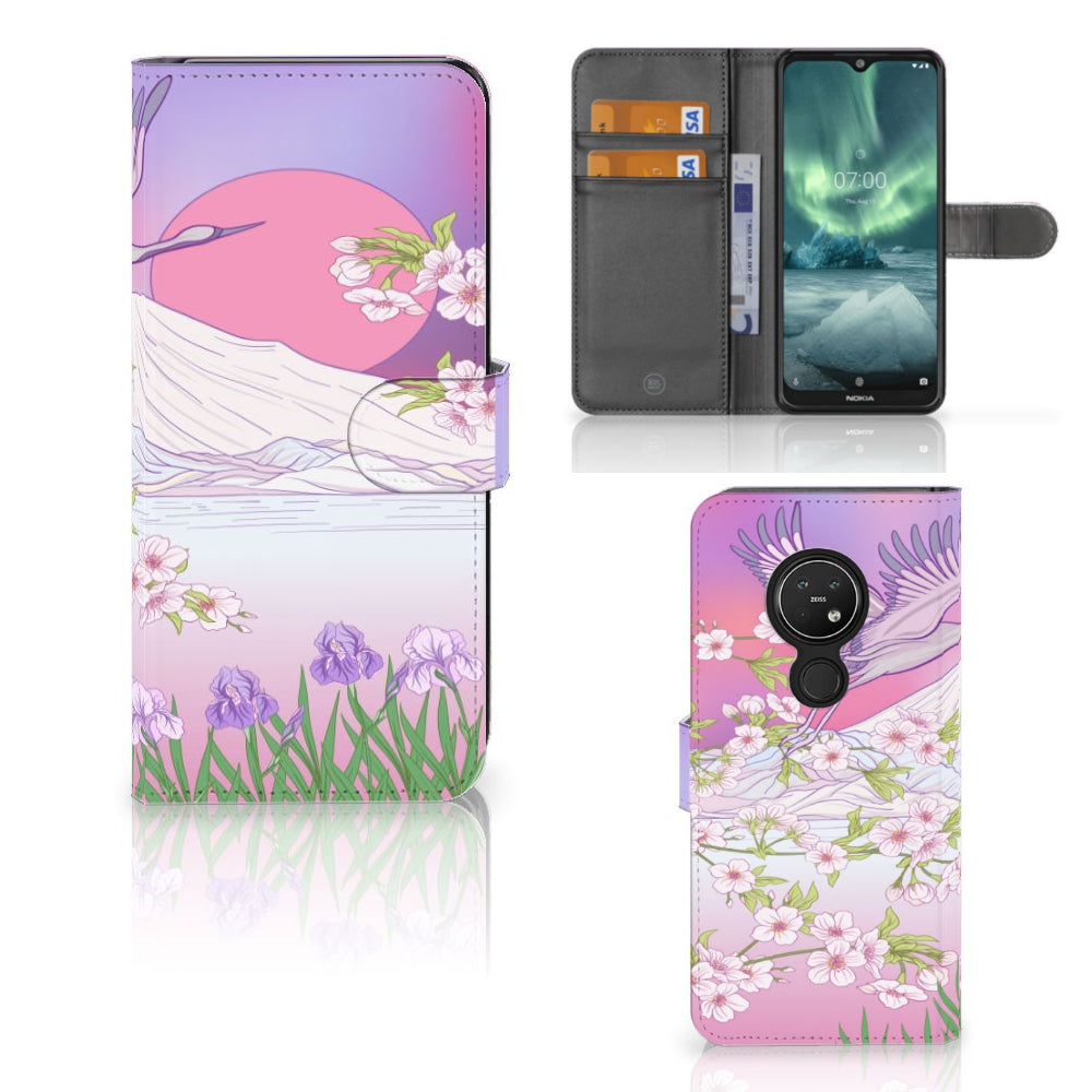 Nokia 7.2 | Nokia 6.2 Telefoonhoesje met Pasjes Bird Flying