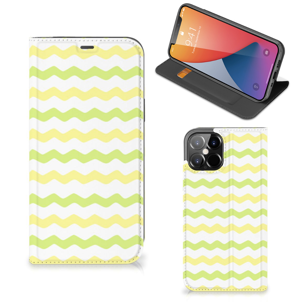 iPhone 12 Pro Max Hoesje met Magneet Waves Yellow - B2C Telecom