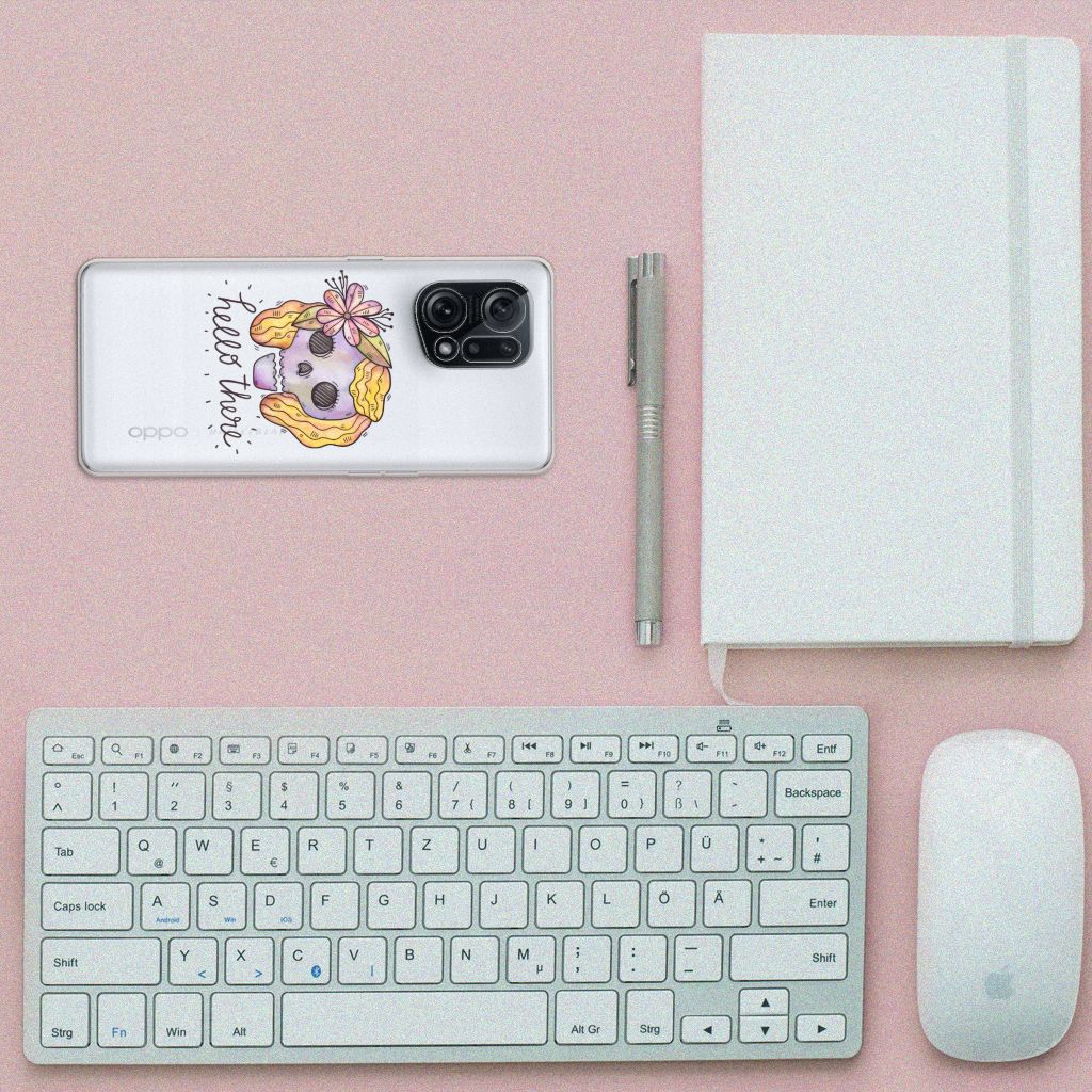 Silicone Back Case OPPO Find X5 Boho Skull B2C Telecom