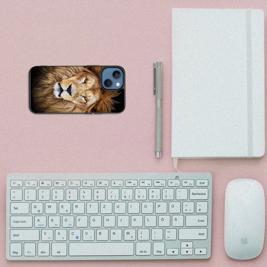 Apple iPhone 13 mini Dierenprint Telefoonhoesje Leeuw B2C Telecom