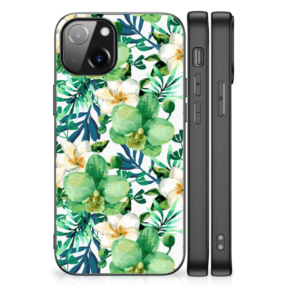 Apple iPhone 13 Bloemen Hoesje Orchidee Groen B2C Telecom