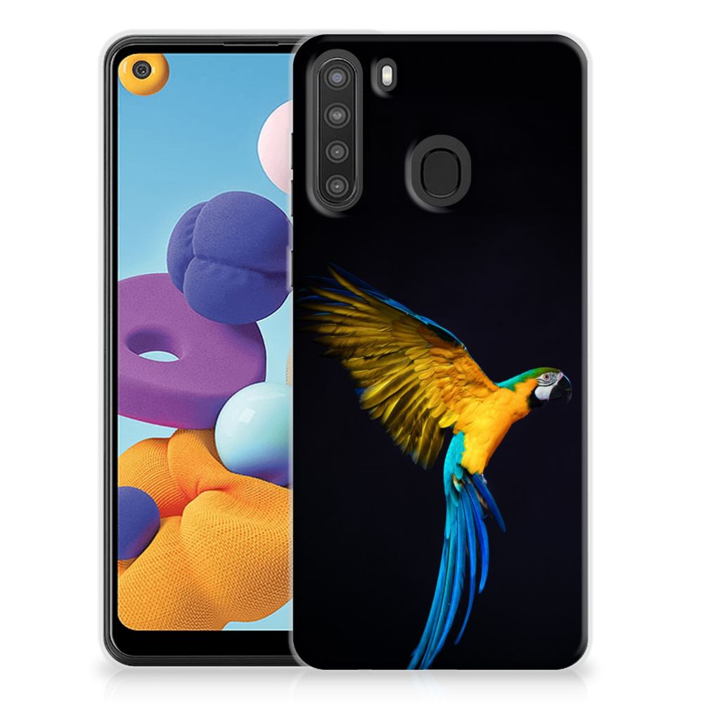 Samsung Galaxy A21 TPU Hoesje Papegaai B2C Telecom