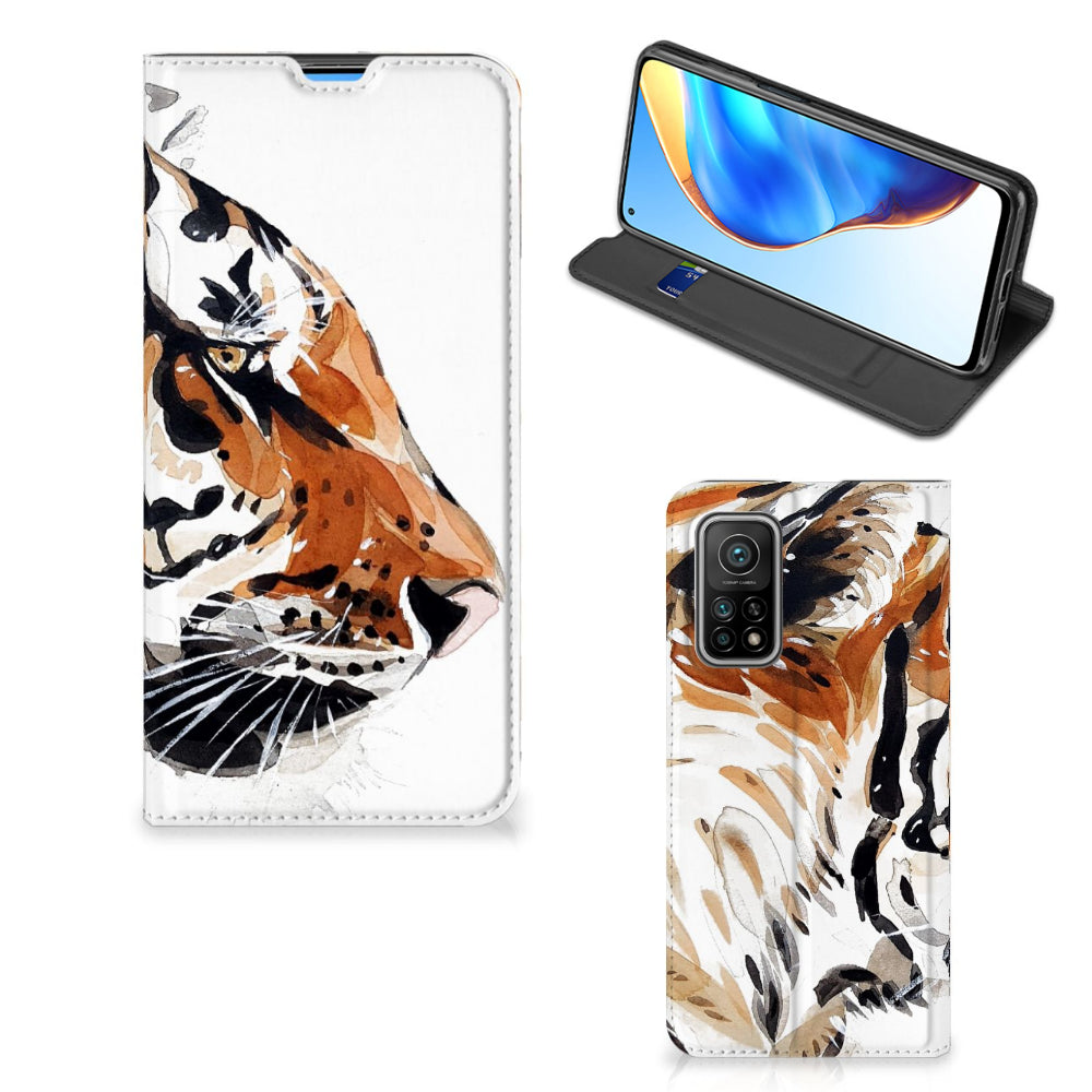 Bookcase Xiaomi Mi 10T | 10T Pro Watercolor Tiger