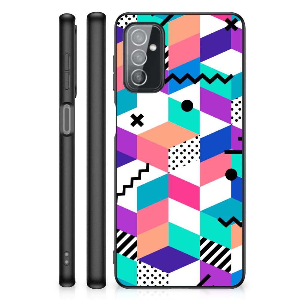 Samsung Galaxy M52 Backcover Blokken Kleurrijk B2C Telecom