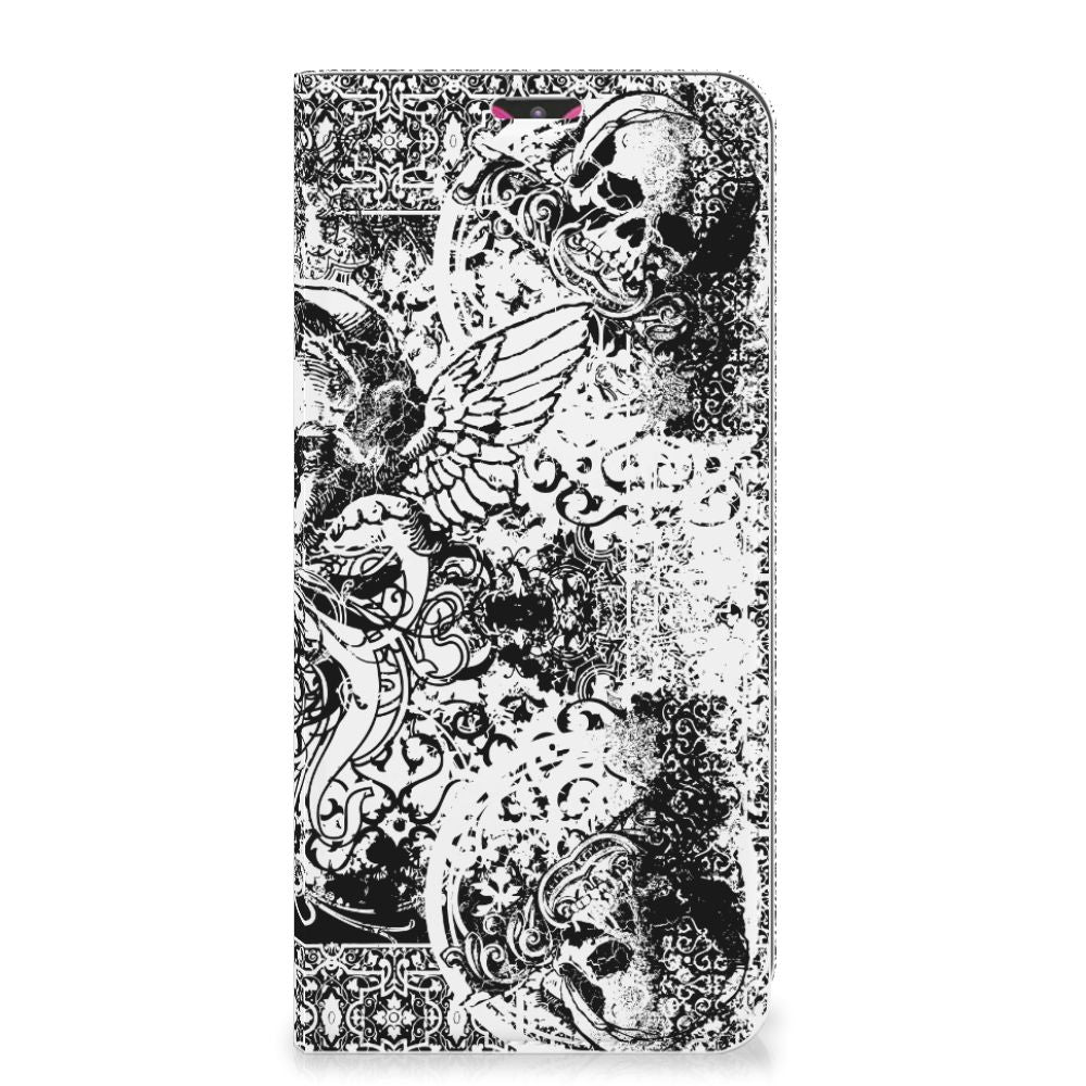 Mobiel BookCase Samsung Galaxy M20 Skulls Angel