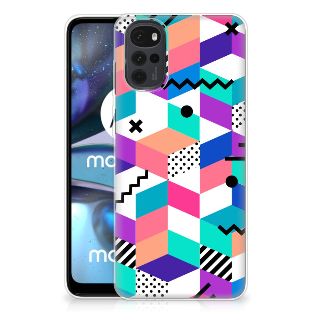 Motorola Moto G22 TPU Hoesje Blokken Kleurrijk B2C Telecom