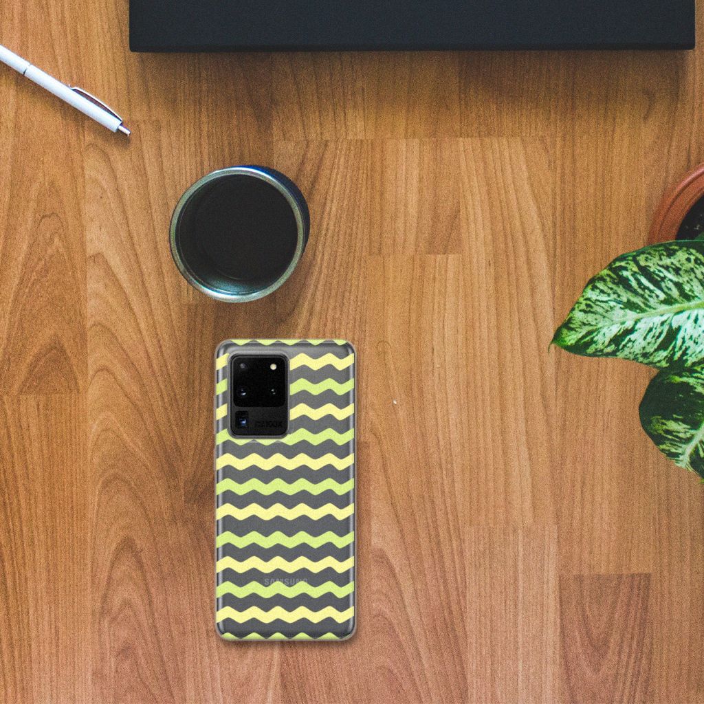Samsung Galaxy S20 Ultra TPU bumper Waves Yellow B2C Telecom