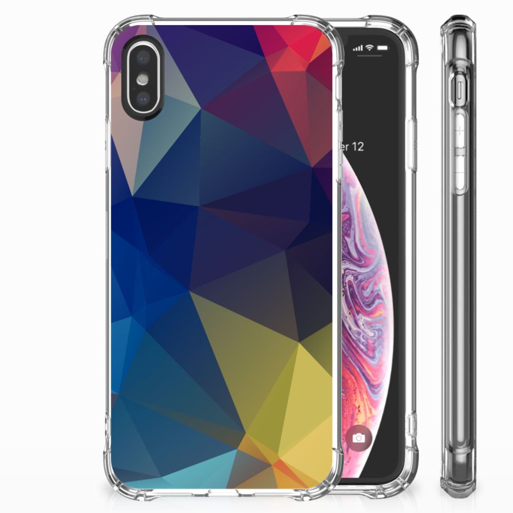 Apple iPhone X | Xs Shockproof Case Polygon Dark