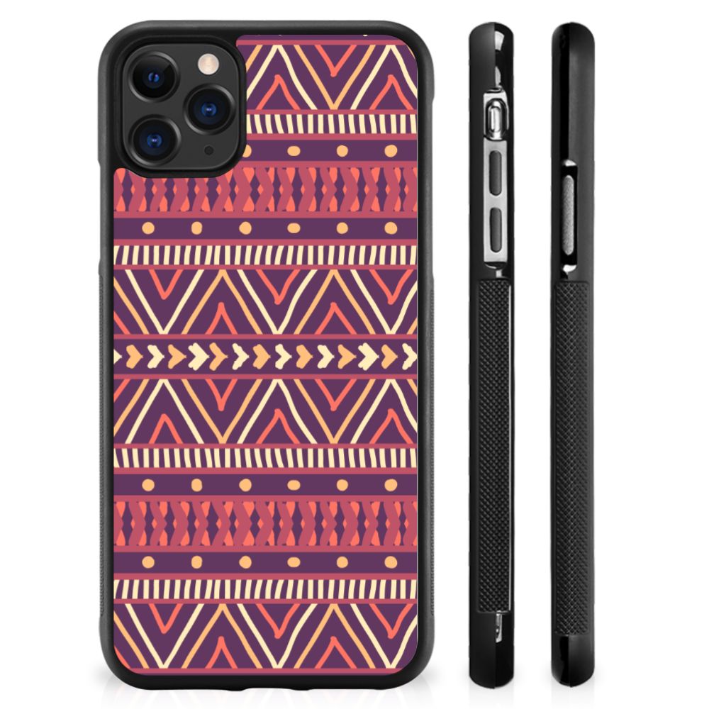 Apple iPhone 11 Pro Max Bumper Case Aztec Paars B2C Telecom