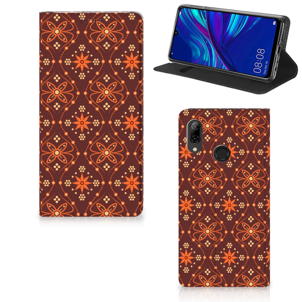 Huawei P Smart (2019) Hoesje met Magneet Batik Brown