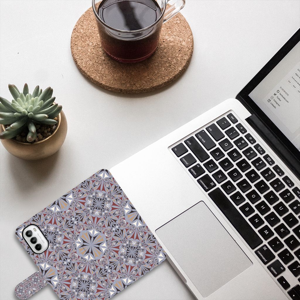 Motorola Moto G52 | Moto G82 Bookcase Flower Tiles