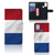 Alcatel 1S (2021) Bookstyle Case Nederlandse Vlag met pasjes en artistiek ontwerp van de Nederlandse vlag.