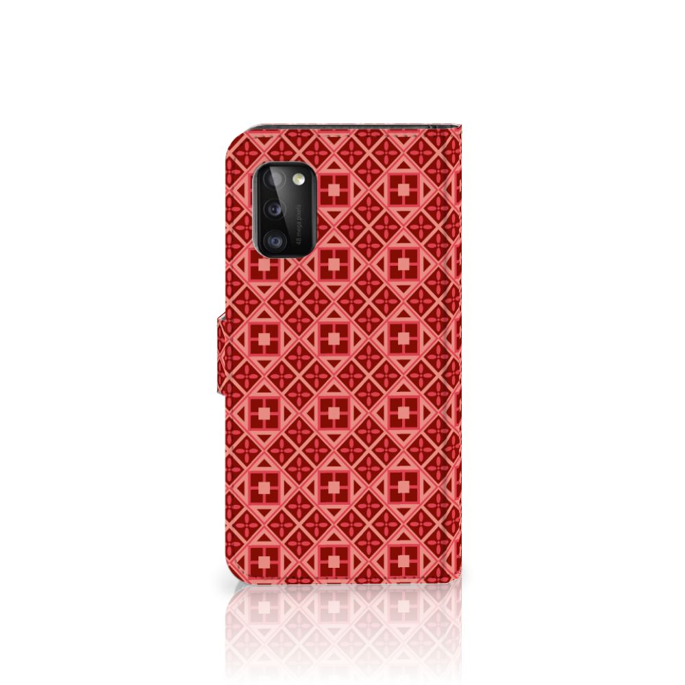 Samsung Galaxy A41 Telefoon Hoesje Batik Rood