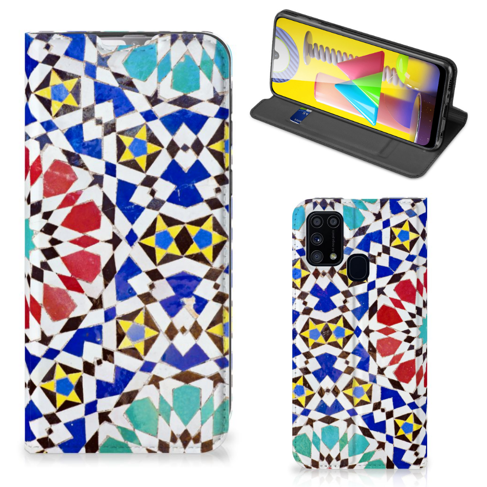 Samsung Galaxy M31 Standcase Mozaïek - B2C Telecom