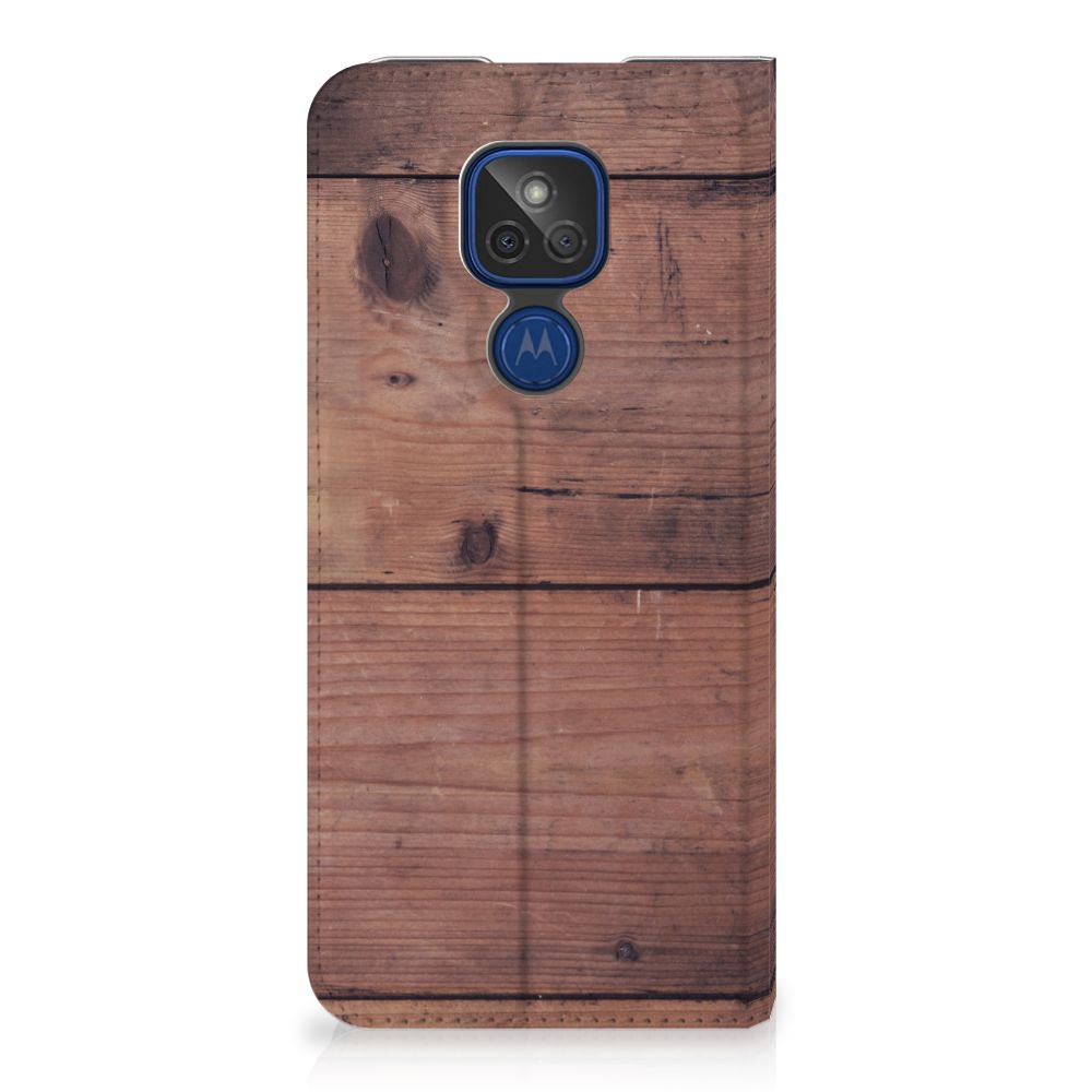 Motorola Moto G9 Play Book Wallet Case Old Wood - B2C Telecom