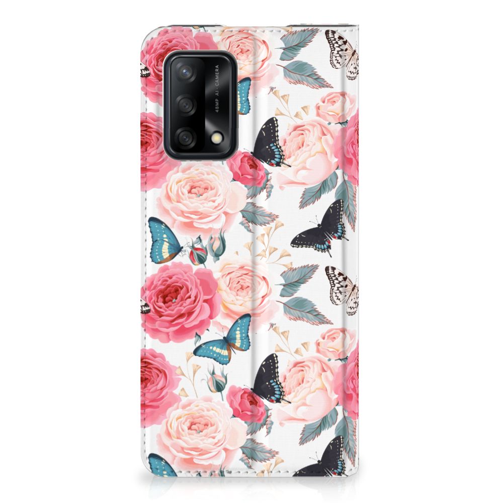 OPPO A74 4G Smart Cover Butterfly Roses - B2C Telecom