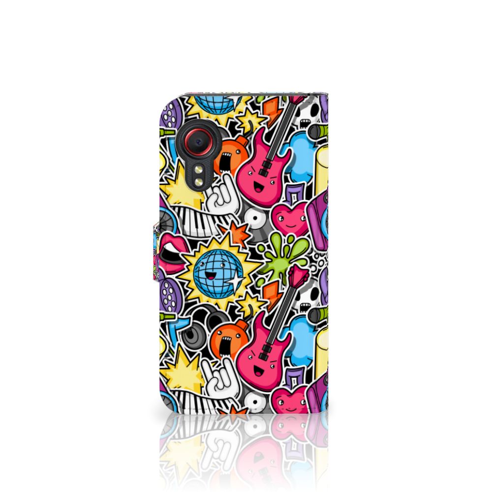 Samsung Galaxy Xcover 5 Wallet Case met Pasjes Punk Rock