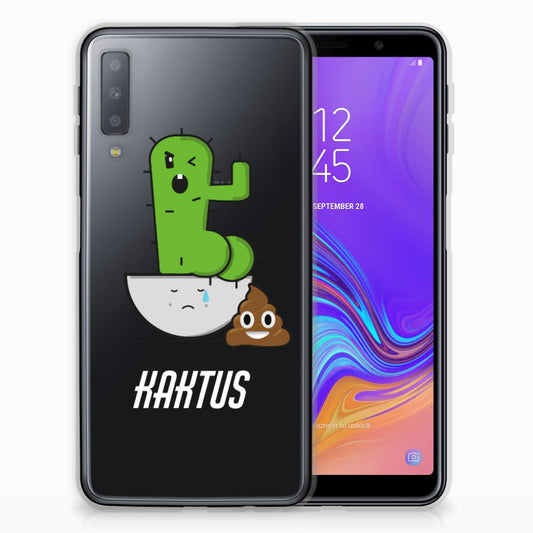 Samsung Galaxy A7 (2018) Telefoonhoesje met Naam Cactus Poo