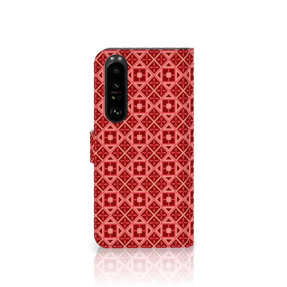 Sony Xperia 1 III Telefoon Hoesje Batik Rood