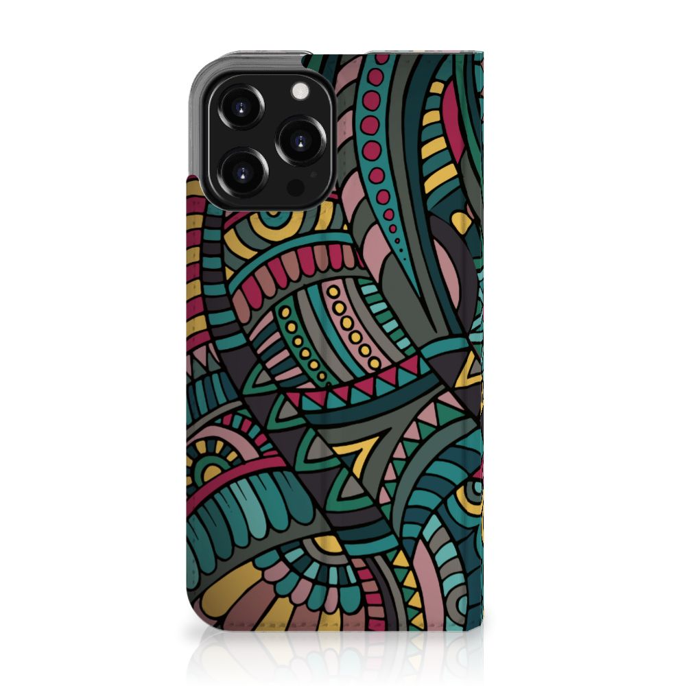 iPhone 13 Pro Max Hoesje met Magneet Aztec - B2C Telecom
