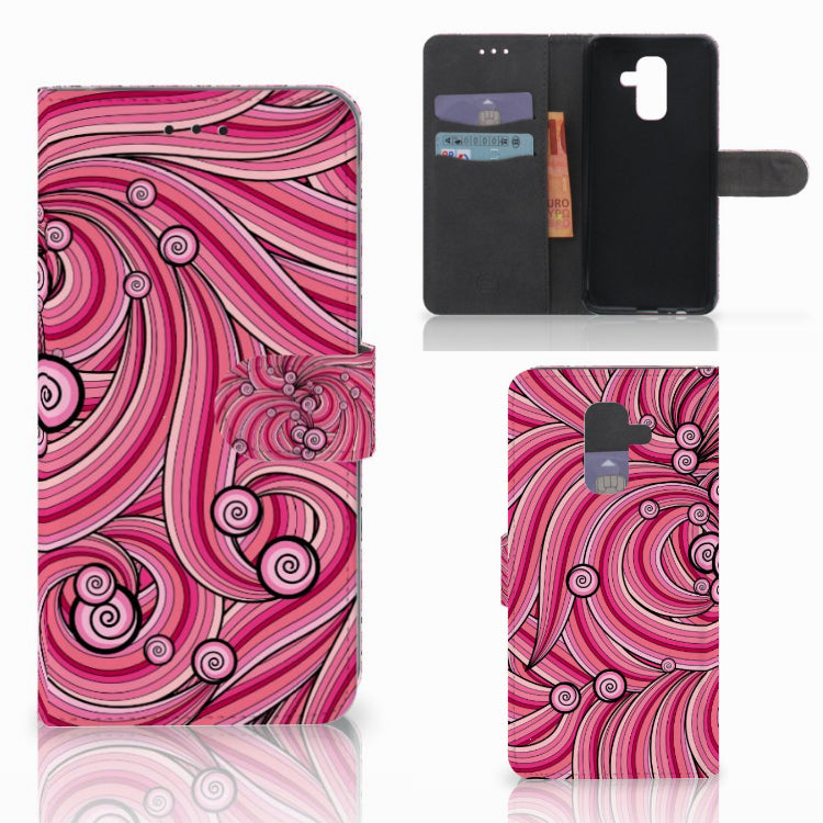 Samsung Galaxy A6 Plus 2018 Hoesje Swirl Pink