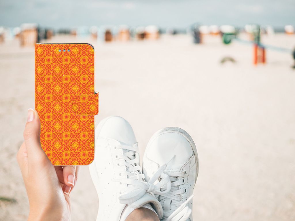 Samsung Galaxy S9 Telefoon Hoesje Batik Oranje