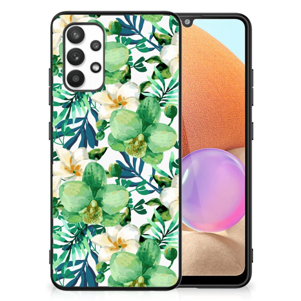 Samsung Galaxy A32 4G | A32 5G Enterprise Editie Bloemen Hoesje Orchidee Groen B2C Telecom