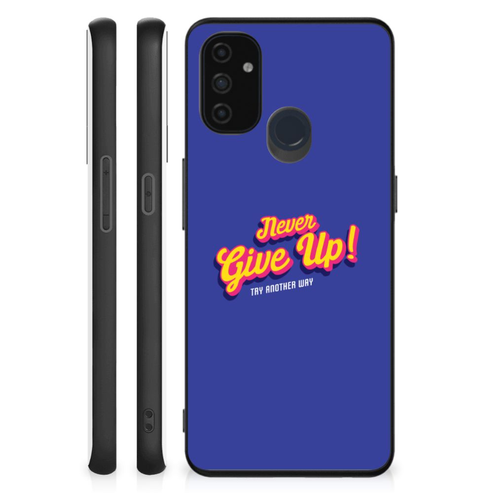 OnePlus Nord N100 Telefoon Hoesje met tekst Never Give Up