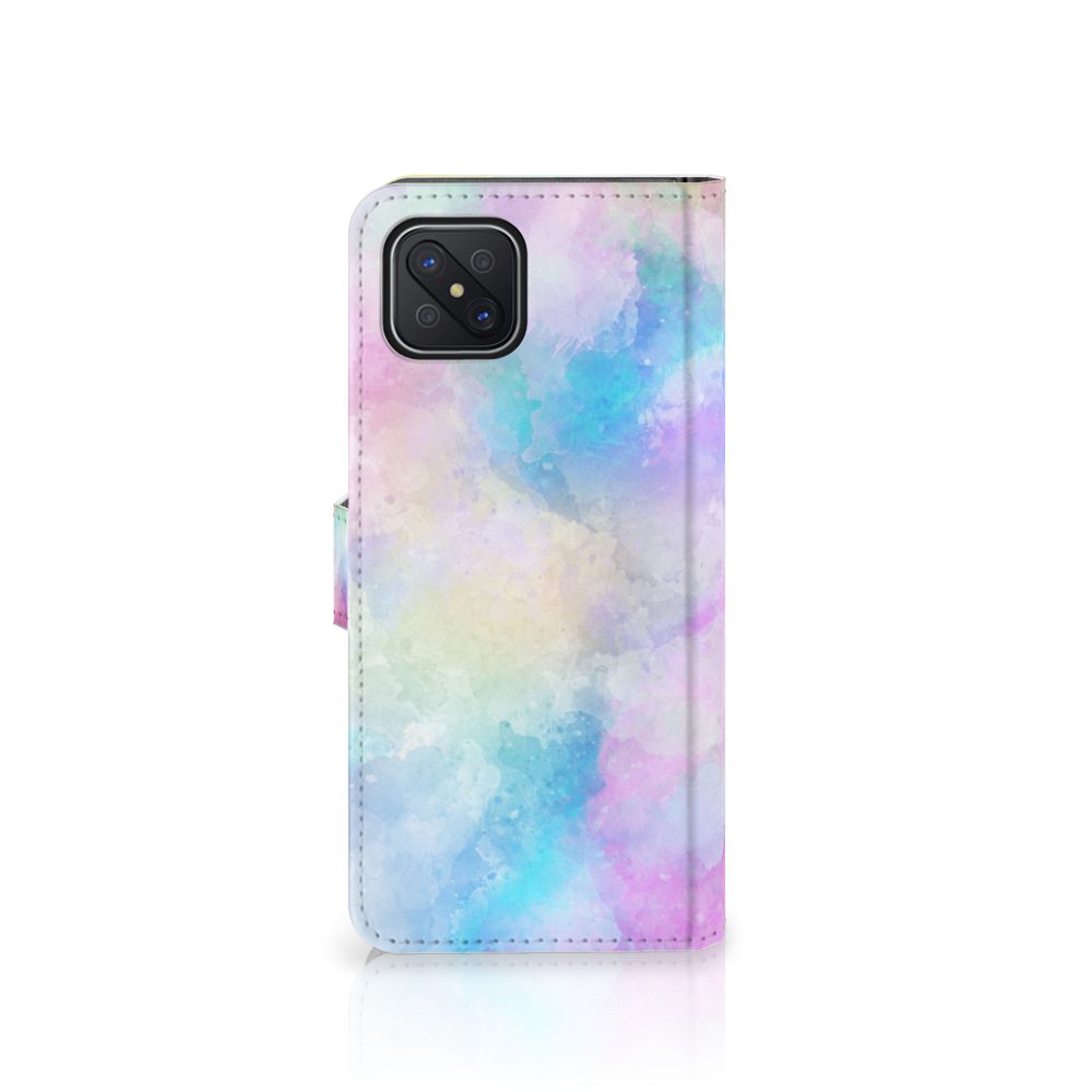 Hoesje OPPO Reno4 Z Watercolor Light met pastelkleuren en unieke watercolor design.