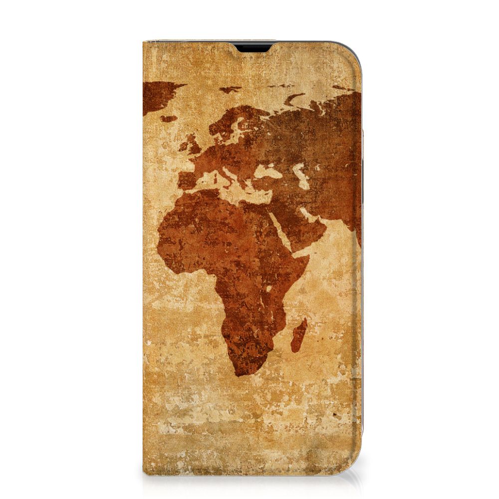 iPhone 13 Pro Max Book Cover Wereldkaart - B2C Telecom