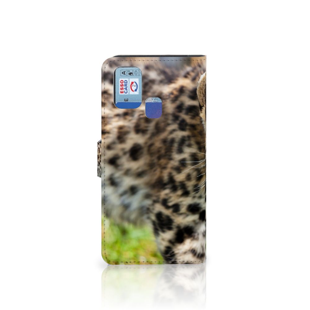 Samsung Galaxy M31 Telefoonhoesje met Pasjes Baby Luipaard
