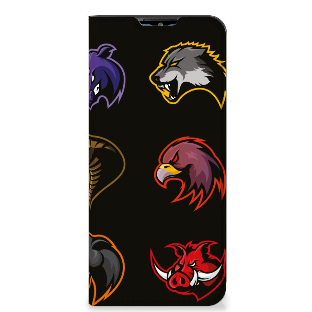 Samsung Galaxy M02s | A02s Magnet Case Cartoon design with colorful animal illustrations.