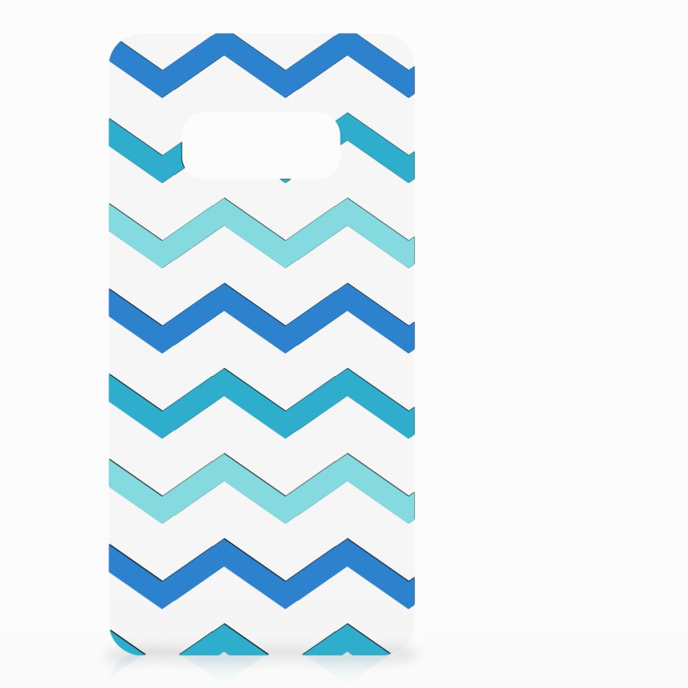 Samsung Galaxy S10e TPU bumper Zigzag Blauw