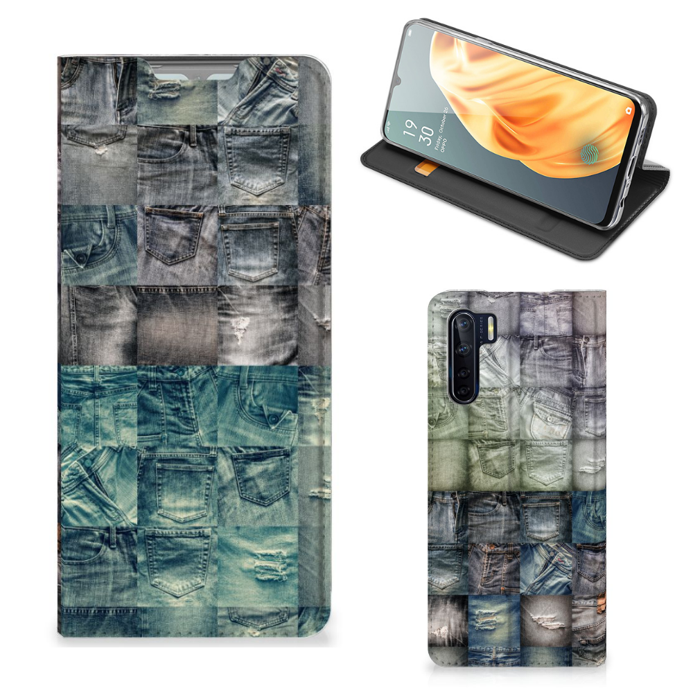 Hippe Standcase OPPO Reno3 | A91 Spijkerbroeken - B2C Telecom