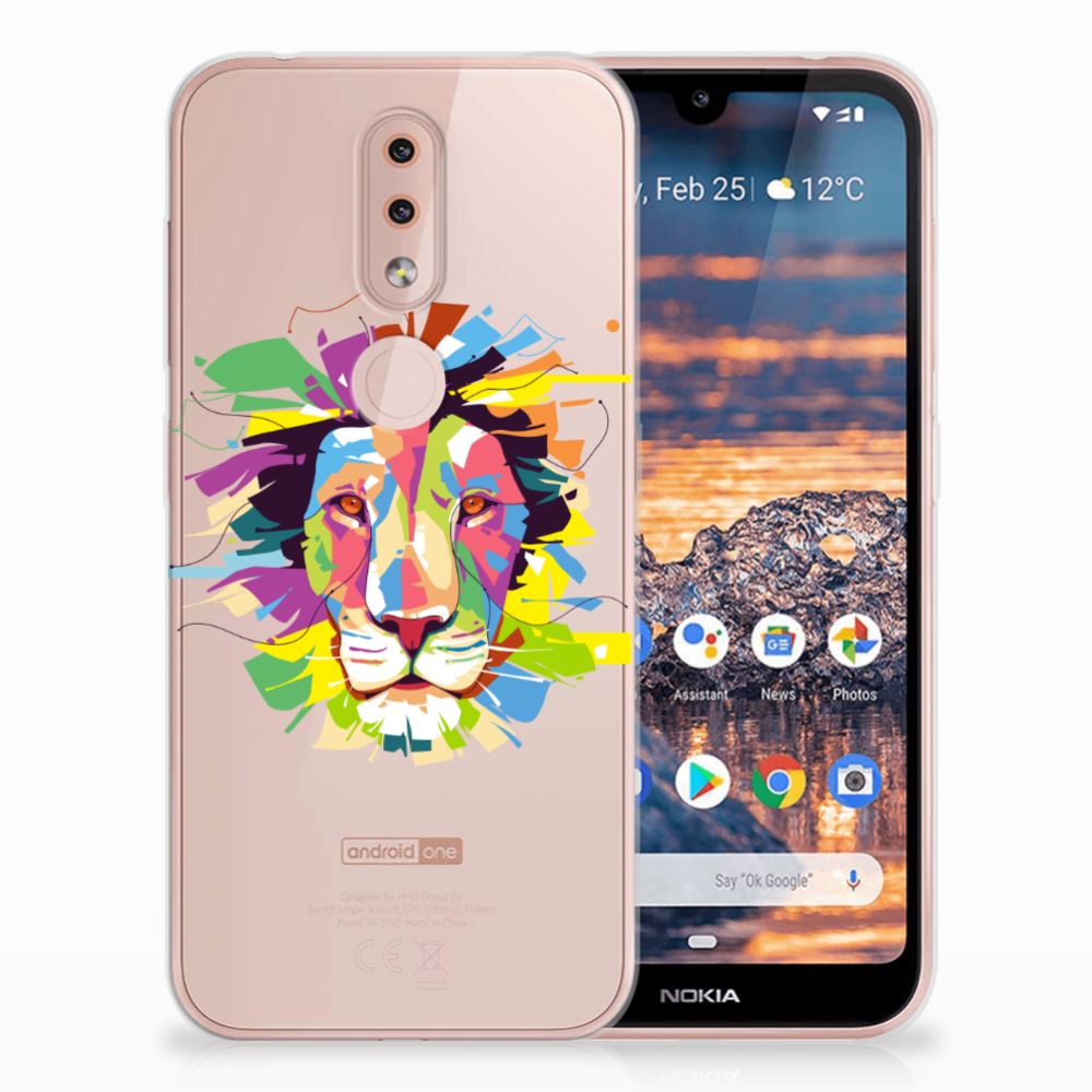 Nokia 4.2 Telefoonhoesje met Naam Lion Color